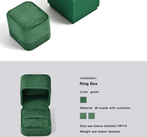 Cajas de Regalo de Joyería de Lujo FANXI, Material de Gamuza para Anillos, Aretes, Collares y Brazaletes, para Cajas de Joyería de Marca - Product Image 6