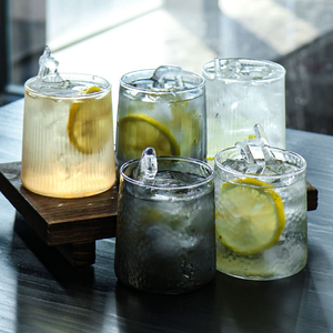 Juego de Vasos de Vidrio Texturizado Minimalista Personalizado, Vasos de Vidrio de Borosilicato de Alta Resistencia al Calor para Agua, Café, Leche, Hogar y Bar - Product Image 3