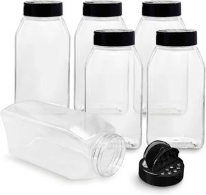 Wholesale Eco-Friendly Plastic Seasoning Bottles & <b>Spice</b> <b>Jars</b> 1L Rectangle Capacity with Screw Cap Lid - Product Image 1
