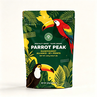 Sachet refermable personnalisé en aluminium avec fermeture éclair pour café et thé, format Doypack, marque PT
