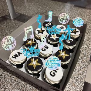 Décorations de gâteaux « Dancing Queen » : Toppers scintillants, boules disco, notes de <span class=keywords><strong>musique</strong></span>, chanteuses <span class=keywords><strong>pour</strong></span> mariages, anniversaires féminins et fournitures de décoration de gâteaux. - Product Image 5
