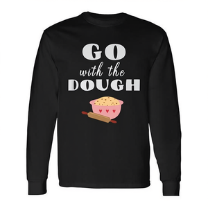 Camiseta de manga larga con diseño temático de repostería Go With The Dough - Product Image 2