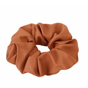 Coletero de cuero elegante y suave color té con leche, estilo minimalista coreano, accesorio para el cabello francés de moda en Instagram. - Product Image 5