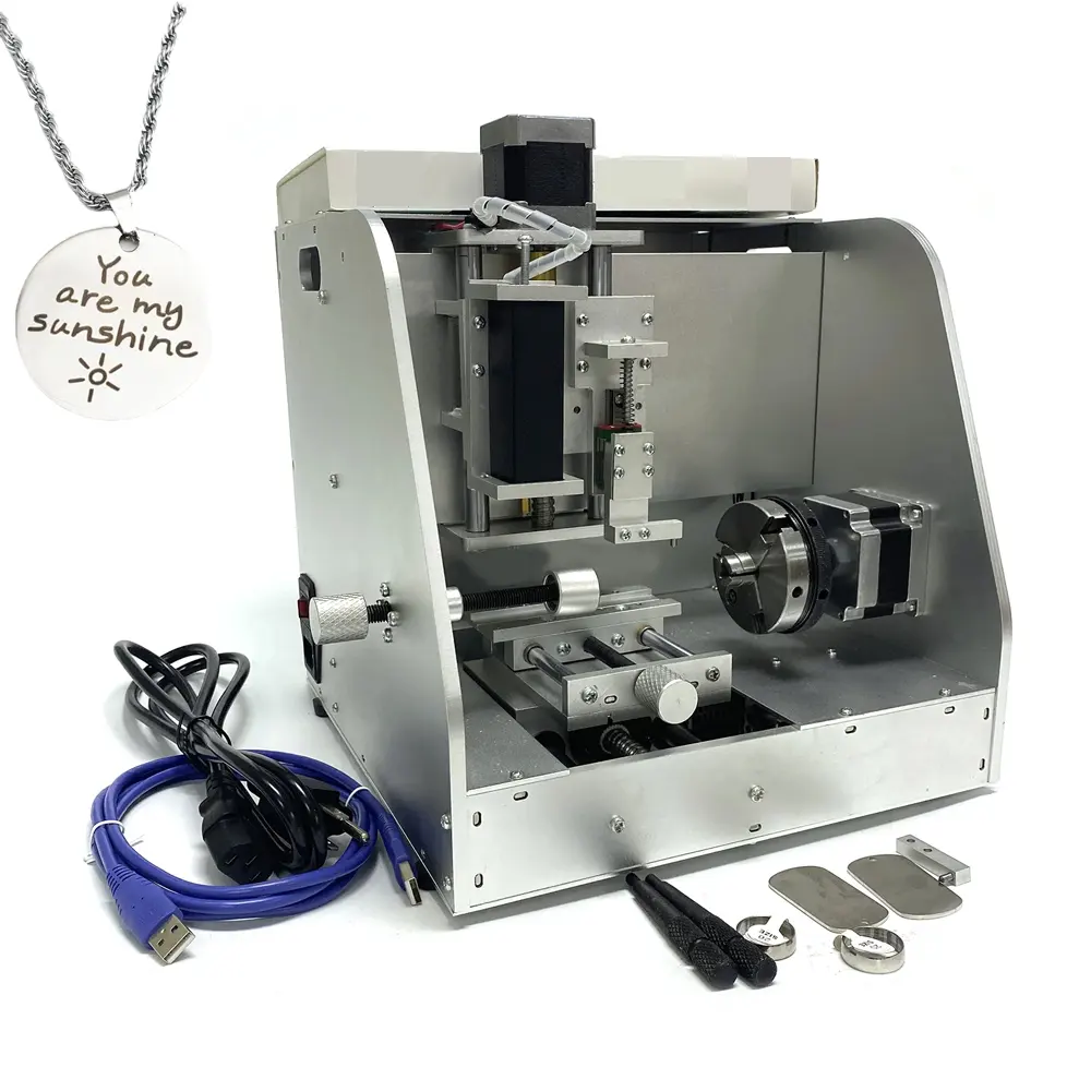 Machine d'impression de logo laser machine de gravure pour bijoux mini machine de découpe cnc Portable bureau CNC bijoux Engrav