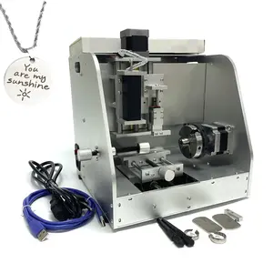 Máquina de impressão do logotipo do laser gravura para jóias mini máquina de corte cnc Portátil Desk CNC Jóias Engrav
