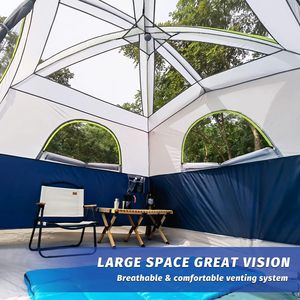 <span class=keywords><strong>Tenda</strong></span> da Campeggio Familiare Grande Disponibile: <span class=keywords><strong>Tenda</strong></span> Portatile Impermeabile e Antivento a Doppio Strato per 6-8 Persone, Riparo per Esterni - Product Image 4