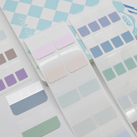 Étiquette de couleur auto-adhésif imperméable détachable écriture autocollant non adhésif note autocollante