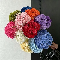 Fleurs artificielles en soie pour mariage, 90 tiges, fleurs d'hortensia simples - Décorations florales murales de style moderne/nordique/luxe léger