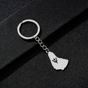 Llavero con mapa de <span class=keywords><strong>bandera</strong></span> de <span class=keywords><strong>Barbados</strong></span> esmaltado de fábrica, llavero con colgante de mapa de <span class=keywords><strong>Barbados</strong></span> esmaltado chapado en oro de 18 quilates - Product Image 3