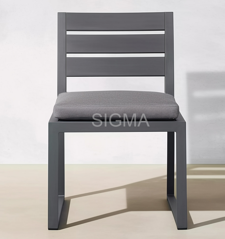 Factory Custom Modern  Aluminum Outdoor Table And Chair Set Dining Leisure Chair Set For Villa Hotel Patio