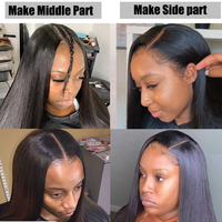 Cheveux V partie perruque cheveux humains faite à la machine perruque cheveux vierges cambodgiens U partie perruques pour noir péruvien avec Clips femme brésilienne longue