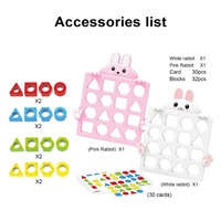 Enfant en bas âge lapin conception paire puzzle jouet Montessori tableau d'apprentissage couleur forme géométrique cognition tri correspondant jeu de puzzle