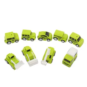 ילדים סימולציית אינרציה הנדסת פלסטיק בניית רכב משאית חוות מיני משאית חוות חיכוך רכב צעצוע 9 יחידות