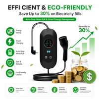 Chargeur EV portable 32A 7kW SAE J1772 Type 1, borne de recharge pour véhicule électrique de niveau 2 EVSE, prise NEMA 14-50 J-Plug, chargeur EV d'usine