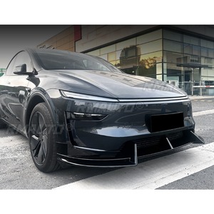 <b>For</b> Tesla Model Y 2024+ Exterior Accessories <b>Car</b> Front Bumper Lip Splitter <b>Diffuser</b> Spoiler Bumper Protector Apron Body Kit - Product Image 3