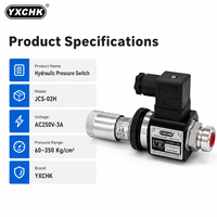 YXCHK JCS-02H Nouveau pressostat hydraulique réglable 60-350 Kg/cm AC250V 3A Systèmes hydrauliques industriels
