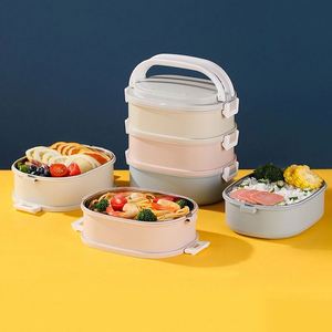 304 Stainless Steel <b>Insulated</b> <b>Lunch</b> <b>Box</b> 3 Layers Large Capacity Square Work for Student Work for Food Storage - Product Image 3