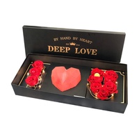 Impression personnalisée ciel et couvercle de base boîte à fleurs de grande capacité j'aime boîte à fleurs décorative en forme de lettre U pour la Saint-Valentin