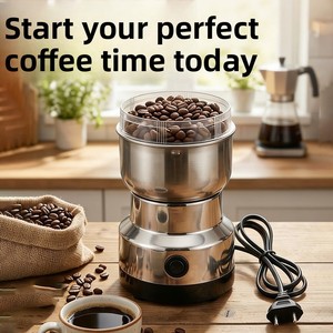 Moulin Électrique Multifonctionnel Transfrontalier Compact pour Usage Domestique, Broyeur <span class=keywords><strong>à</strong></span> Grains et <span class=keywords><strong>Café</strong></span> en Acier Inoxydable, Conforme aux Normes UE - Product Image 5