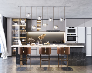 Armoires de cuisine modernes et contemporaines prêtes à l'emploi avec évier - Product Image 2