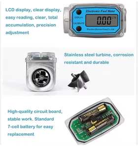 DN15 DN25 Độ chính xác cao kỹ thuật số nhôm tuabin nhiên liệu đo lưu lượng cho dầu và nước OEM tùy chỉnh pulser cho <span class=keywords><strong>diesel</strong></span> - Product Image 5