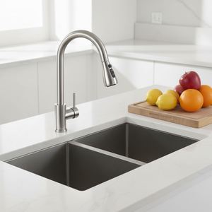 <span class=keywords><strong>Robinet</strong></span> de <span class=keywords><strong>cuisine</strong></span> et salle de bain en acier inoxydable 304, monocommande, avec douchette extractible, monotrou, 2 modes de pulvérisation, certifié CE, anti-éclaboussures - Product Image 5