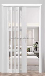 Porte pliante en PVC, portes patio en PVC pour maisons, intérieur extérieur moderne, imperméable - Product Image 2