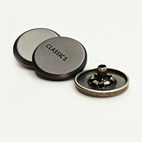 Usine de gros personnalisé fer alliage de zinc Jean veste bouton moderne diamant métal boutons-pression bouton Logo Design vêtement