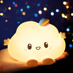 Club desk bambini carica usb dim carino cambia colore nuvola di silicone led luce notturna - Product Image 1