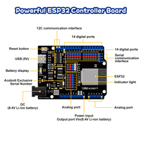 ACEBOTT Kit de Proyectos Educativos STEM para Niños, Hecho en China, con ESP32, IOT, WIFI, BT, APP, DIY, Programación en Python, Robot Bípedo para Arduino