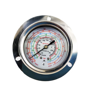 Фреон манометр из нержавеющей стали корпус 60 мм общий холодный газовый счетчик манометр для охлаждения для кондиционирования воздуха - Product Image 3