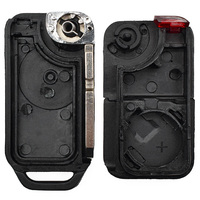 Carcasa de Repuesto para Llave de Coche Plegable de 1 Botón con Control Remoto, 4 Pistas y Luz