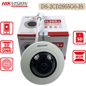 Cámara <span class=keywords><strong>IP</strong></span> POE <span class=keywords><strong>Hikvision</strong></span> DS-2CD2955G0-IS <span class=keywords><strong>de</strong></span> 5MP, Tipo Domo Ojo <span class=keywords><strong>de</strong></span> Pez, H.265, Monitoreo Panorámico <span class=keywords><strong>de</strong></span> 180°, Visión IR, Cámara <span class=keywords><strong>de</strong></span> Seguridad para Negocios - Product Image 1