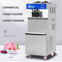 Machine à crème glacée à trois saveurs Fabricant de sorbetière molle Machine à crème glacée commerciale à vendre