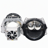 Phare de moto électrique intelligent à LED double laser bi-faisce, projecteur intégré, faisceau haut et bas, mise à niveau 45-65W 12V