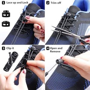 Lacets élastiques sans nœuds, remplacement extensible universel pour enfants, adultes, personnes âgées, course à pied, marche, baskets - Product Image 3
