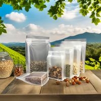 Pochette translucide à fond plat avec huit soudures latérales, en plastique de qualité alimentaire, impression en héliogravure, recyclable et personnalisable