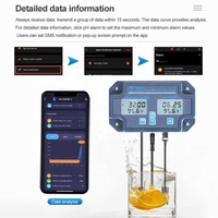 Alat analisis kualitas air Online WiFi 8-in-1, pH EC ORP salinitas Meter harga rendah untuk alat uji akuarium dengan Tuya