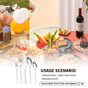 Juego de Cubiertos de Acero Inoxidable 410, Clásico, Sostenible, con Acabado Espejo, para Restaurante, Venta al Por Mayor 1010, Servicio Completo - Product Image 5