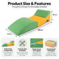 Coussin ergonomique à talon haut, design compressible, housse à glissière multi-tissu, support surélévateur pour jambes, pour li