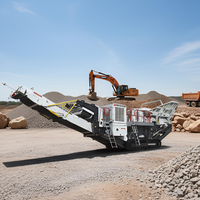 Station de concassage mobile complète 150 T/h pour agrégats, gravier et roche – Concasseur à mâchoires mobile portable pour granit et calcaire à vendre
