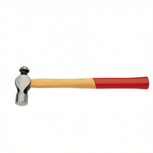 Marteau à tête sphérique 383 N, tête en acier, manche en bois, poignée rouge, pour le travail des métaux - Product Image 2