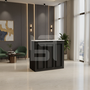 Mostrador de Recepción de Madera Moderno y de Lujo, de la Mejor Calidad, Ajustable, para Oficina, Salón, Hospital, Hotel, Tienda, Spa, Salón de Belleza, Escuela - Product Image 3