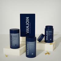 Boca ancha 60PCS Envase de vidrio Azul esmerilado Suplemento de píldora Cápsula Botella de vidrio con tapón de rosca para uso en productos de salud