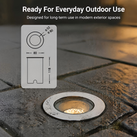 Lumière LED encastrée ronde personnalisée IP67 en acier inoxydable, lumière encastrée au sol, angle de faisceau réglable, anti-éblouissement, extérieur