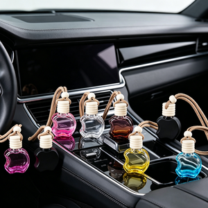 Diffuseur d'huile parfumée portable en verre en forme de pomme mignon de 10 ml avec dégradé de couleurs personnalisé pour la décoration automobile - Product Image 2