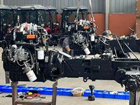 Mini 4WD 4x4 traktor pertanian dengan Cab 40hp sampai 80hp mesin pompa dan Gearbox komponen inti