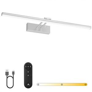 Wireless <b>Wall</b> Lamp for Artwork Display, Rechargeable Picture <b>Light</b> <b>with</b> Remote, Magnetic & Timer for Gallery Living Room Bedroom - Product Image 1