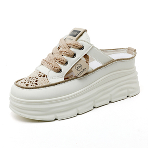 รองเท้าแตะผู้หญิงไซส์ใหญ่ ระบายอากาศได้ดี ผ้าตาข่ายแบบผูกเชือก สไตล์สปอร์ต LYKU พื้น PU จากเจ้อเจียง ประเทศจีน แฟชั่นทันสมัย กันลื่น EVERGREEN - Product Image 2