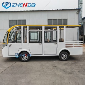 Professional Manufacturer 11-14 Seater Door-installed Electric Shuttle Bus Tour Sightseeing Car for Sale - Product Image 4